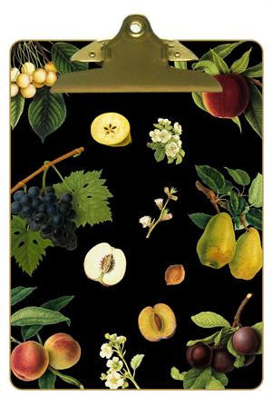 Personalized Fruit on Black Clipboard
