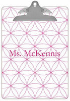 Personalized Daisy Dot Hot Pink Clipboard