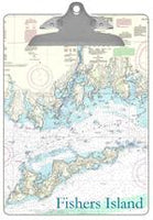 Fishers Island Nautical Map Clipboard
