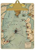 Charleston Fort Sumter Map Clipboard