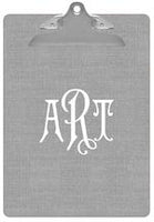 Grey Linen Clipboard