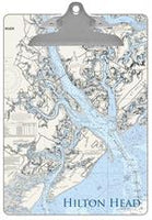 Hilton Head, SC Nautical Chart Clipboard