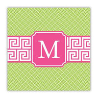 Greek Key Band Navy Coaster