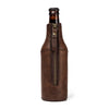 Monogrammed Campaign Leather Bottle Hugger
