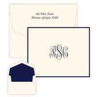 Delavan Monogram - Raised Ink Folded Notes