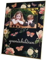 Floral on Black Picture Frame