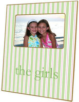 Green & Pink Stripe Picture Frame