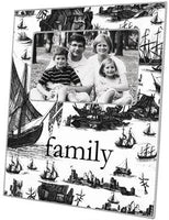 Black Boat Toile Picture Frame