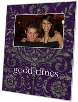 Purple & Silver Damask Picture Frame
