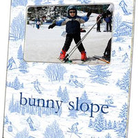 Ski Toile Blue on White Picture Frame