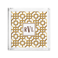 Boatman Geller Fret Petite Lucite Tray