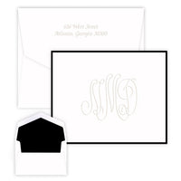 Henley Traditional Monogram Embossed Folded Notes