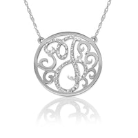 Diamond Lace Initial Pendant