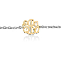 14K Script Monogram Bracelet