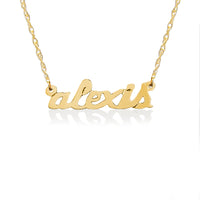 Gold Petite Lowercase Nameplate Necklace