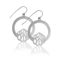 Hoop Earrings with Monogram