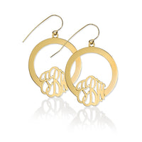 Hoop Earrings with Monogram