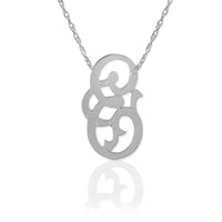 Fancy Script Initial Necklace