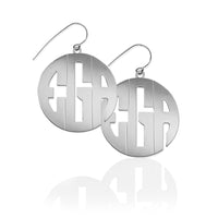 Large Block Monogram Earrings