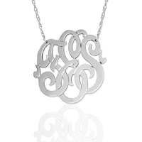 14kt Gold Freeform Script Monogram Necklace