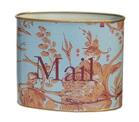 Asian Aqua Toile Letter Box