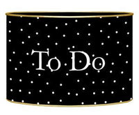 Black & White Tiny Dots Letter Box