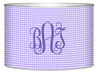 Lavender Gingham Letter Box