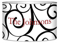 Black Curly Q's on White Letter Box