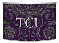 Purple & Silver Damask Letter Box