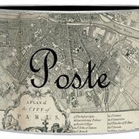 Antique Paris Map Letter Box