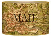 Antique Rome Map Letter Box
