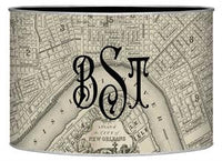 New Orleans Antique Map Letter Box