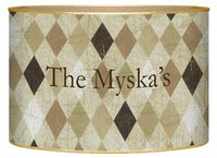 Tan Argyle Letter Box