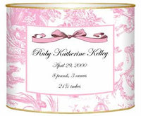 Baby Bin Pink Toile Letter Box
