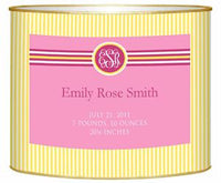 Baby Bin Pink & Orange Striped Letter Box