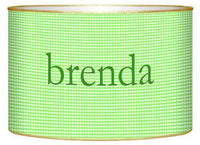 Green Gingham Letter Box