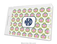 Pineapple Repeat Pink Lucite Tray