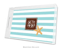 Stripe Starfish Lucite Tray