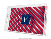 Repp Tie Red & Navy Lucite Tray