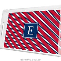 Repp Tie Red & Navy Lucite Tray