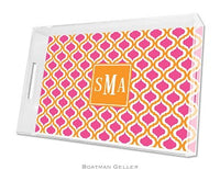 Kate Tangerine & Raspberry Lucite Tray