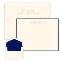 Montreal Embossed Flat Correspondence Card