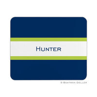 Stripe Navy & Lime Mouse Pad