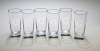 Monogrammed Set of 6 Sterling Coolers