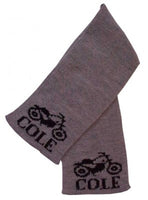 Personalized Scarf with Name & Vintage Motorcycle