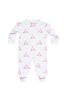 Pink Bunny Baby Zipper Footie