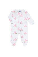 Pink Bunny Baby Zipper Footie