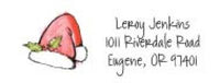 HoHoHo Santa Hat Address Label