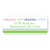 Green and Turquoise Address Label
