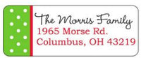 Dottie Green and Red Address Label